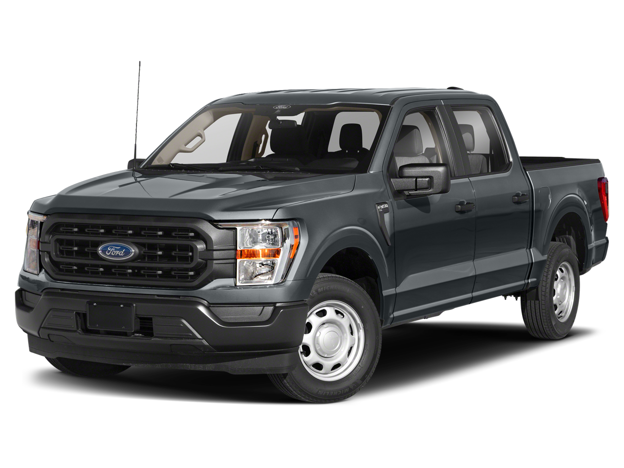 2021 Ford F-150 XL in Green — front three-quarter view