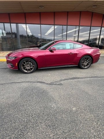2025 Ford Mustang EcoBoost Premium Fastback in Molten Magenta Metallic Tri-Coat — front three-quarter view