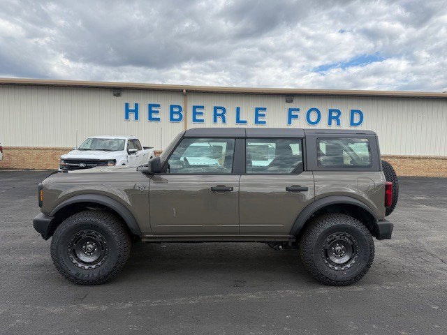 2025 Ford Bronco Base in Marsh Gray — front three-quarter view