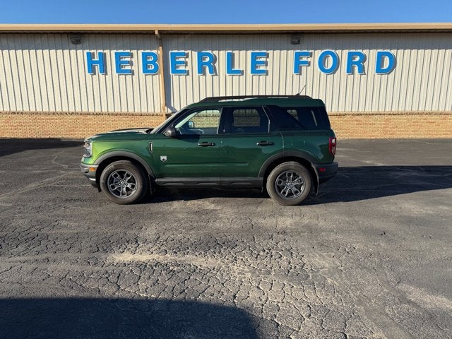 2023 Ford Bronco Sport Big Bend in Eruption Green Metallic — front three-quarter view
