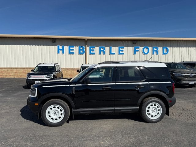 2025 Ford Bronco Sport Heritage in Shadow Black — front three-quarter view